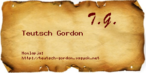 Teutsch Gordon névjegykártya