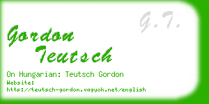 gordon teutsch business card